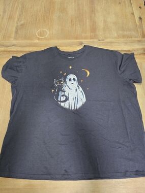 torrid Black Ghost & Cat Moon Graphic Tee